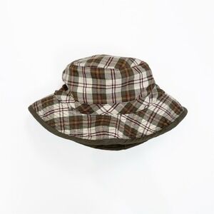Vintage GAP Hat Mens Size S/M Green Plaid Check Y2K 90s Bucket Hat Preppy Retro